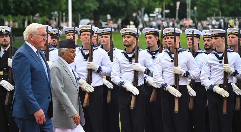 राष्ट्रपति रामचन्द्र पौडेललाई जर्मन सरकारले दियो गार्ड अफ अनरको सम्मान